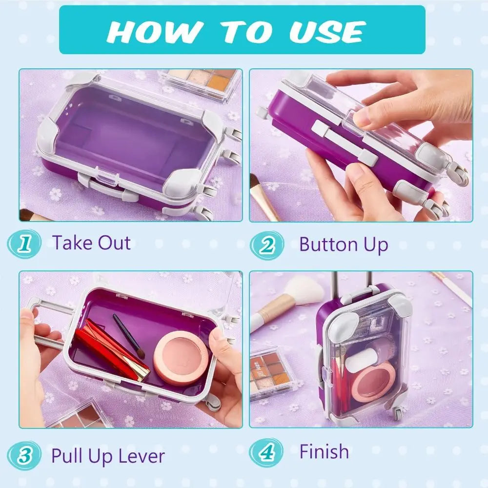 Miniature Mini Suitcase Candy Box Simulation Trolley Case Portable False Eyelashes Packaging Boxs Storage Accessories