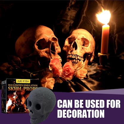 1PC Ceramic Fire Pit Skull Halloween Party Home Garden Ornament Fireproof All Size Realistic Human Skeleton Decor Props