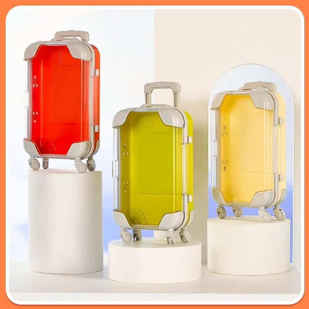 Miniature Mini Suitcase Candy Box Simulation Trolley Case Portable False Eyelashes Packaging Boxs Storage Accessories