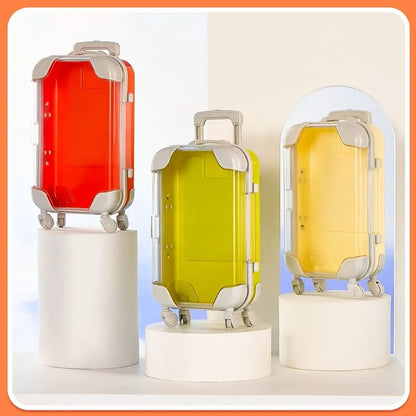 Miniature Mini Suitcase Candy Box Simulation Trolley Case Portable False Eyelashes Packaging Boxs Storage Accessories
