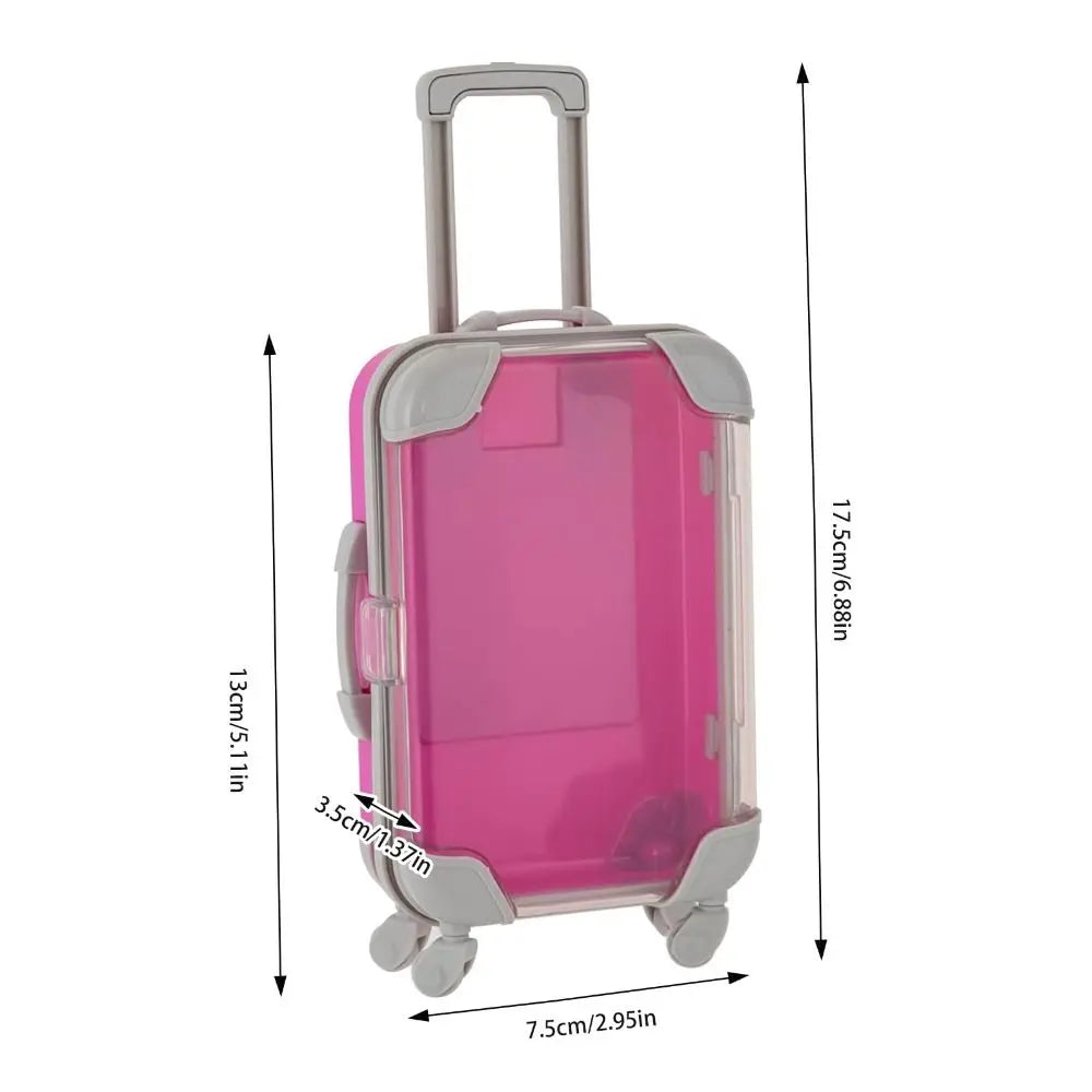 Miniature Mini Suitcase Candy Box Simulation Trolley Case Portable False Eyelashes Packaging Boxs Storage Accessories