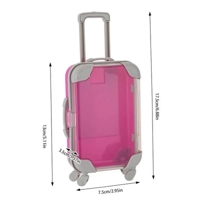 Miniature Mini Suitcase Candy Box Simulation Trolley Case Portable False Eyelashes Packaging Boxs Storage Accessories