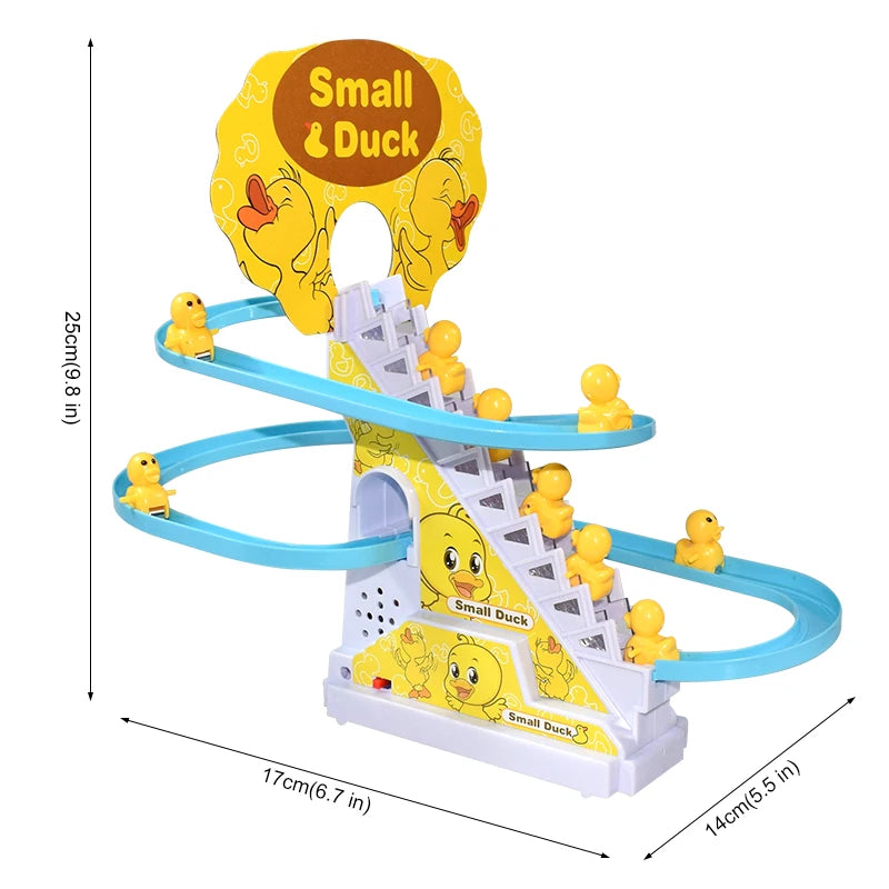 Climbing Ducks Racing Track Roller Coaster Toys Set Light Music Educational Toy for Kids Gift