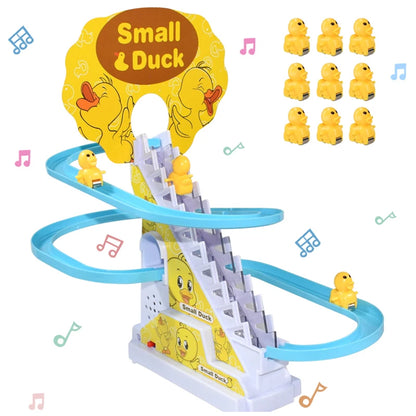 Climbing Ducks Racing Track Roller Coaster Toys Set Light Music Educational Toy for Kids Gift