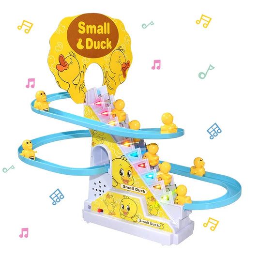 Climbing Ducks Racing Track Roller Coaster Toys Set Light Music Educational Toy for Kids Gift