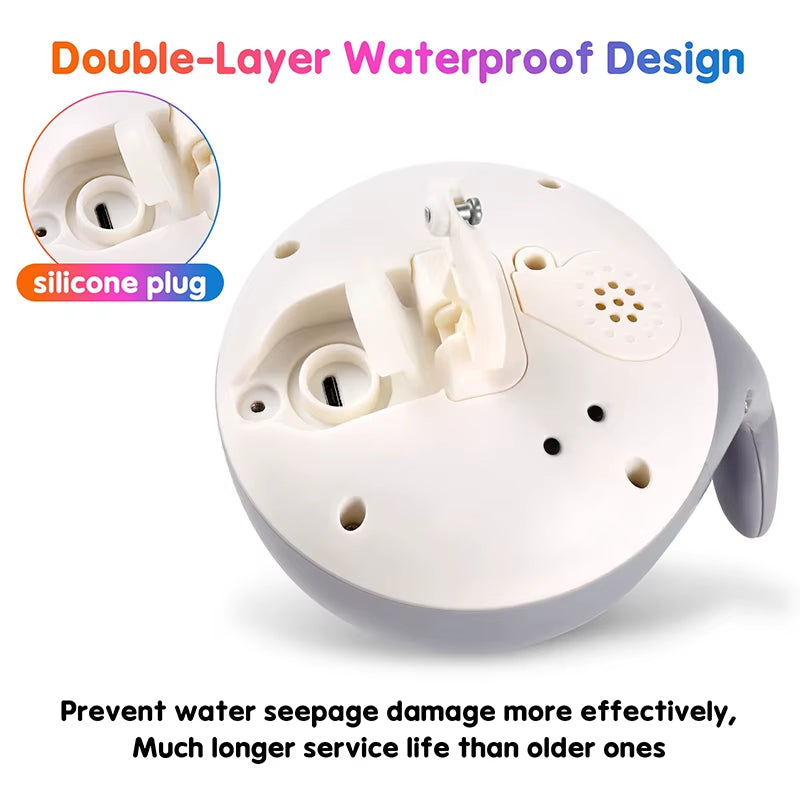 Upgraded Baby Rechargeable Bath Toy with Waterproof Light up Whale Spray Water Bathtub for Toddlers Kids Pool Bathroom Toys